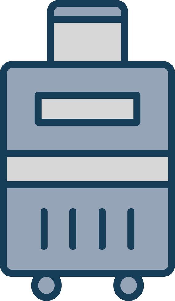 Luggage Line Filled Grey Icon vector