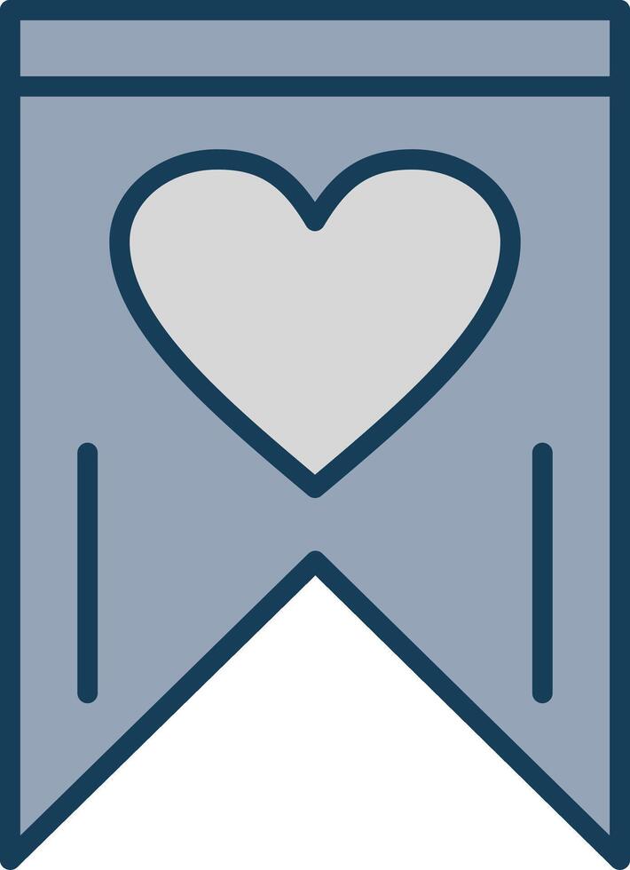 Favourite Line Filled Grey Icon vector
