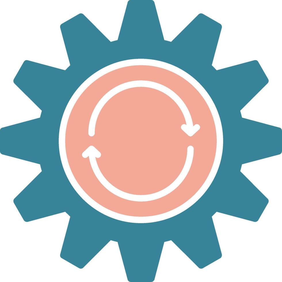 Repeat Glyph Two Color Icon vector