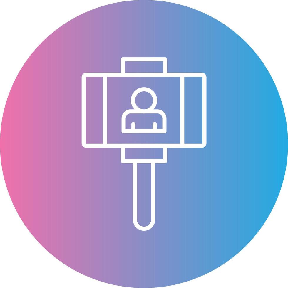 Vlogger Line Gradient Circle Icon vector