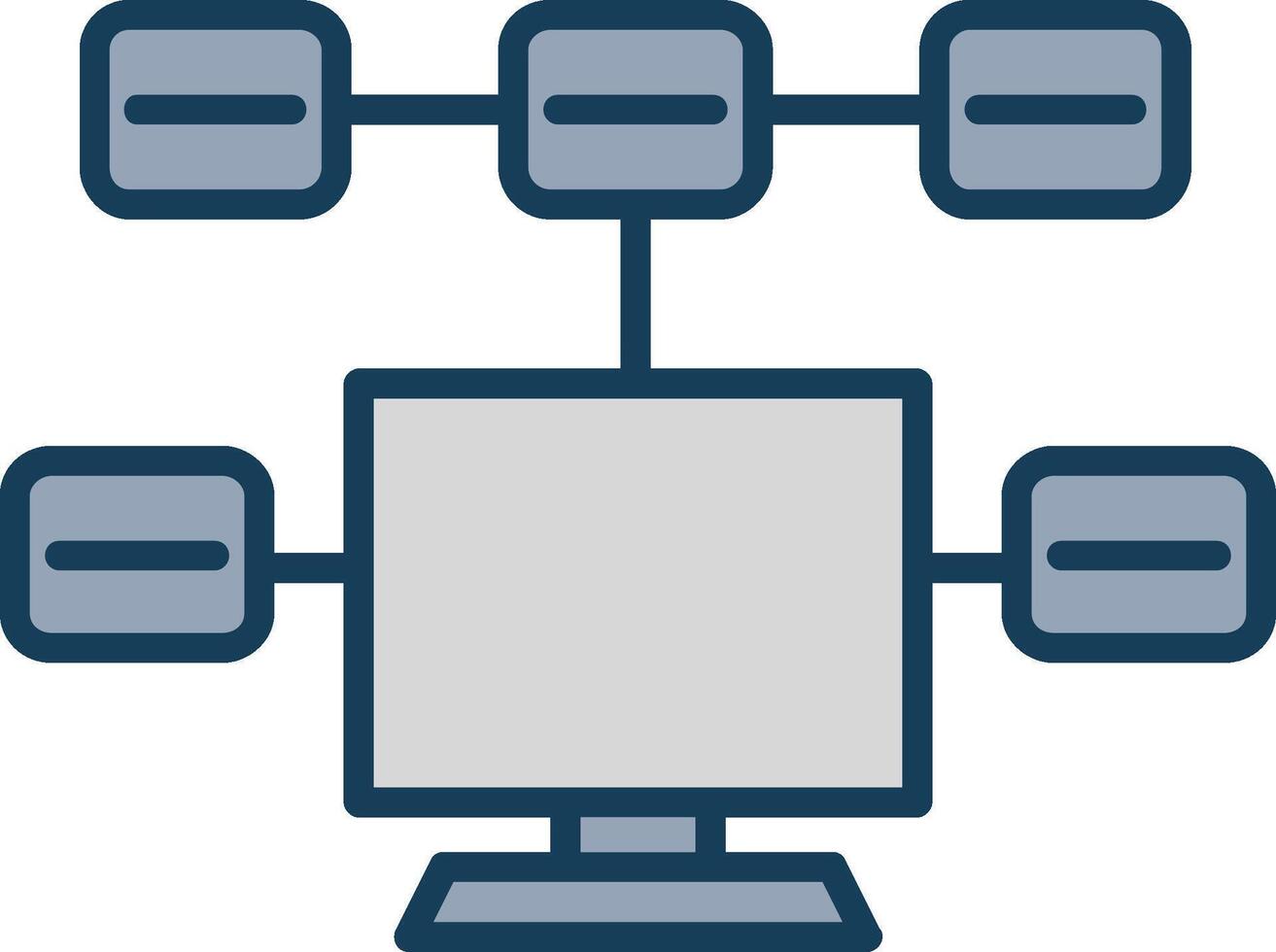 Tasks Line Filled Grey Icon vector