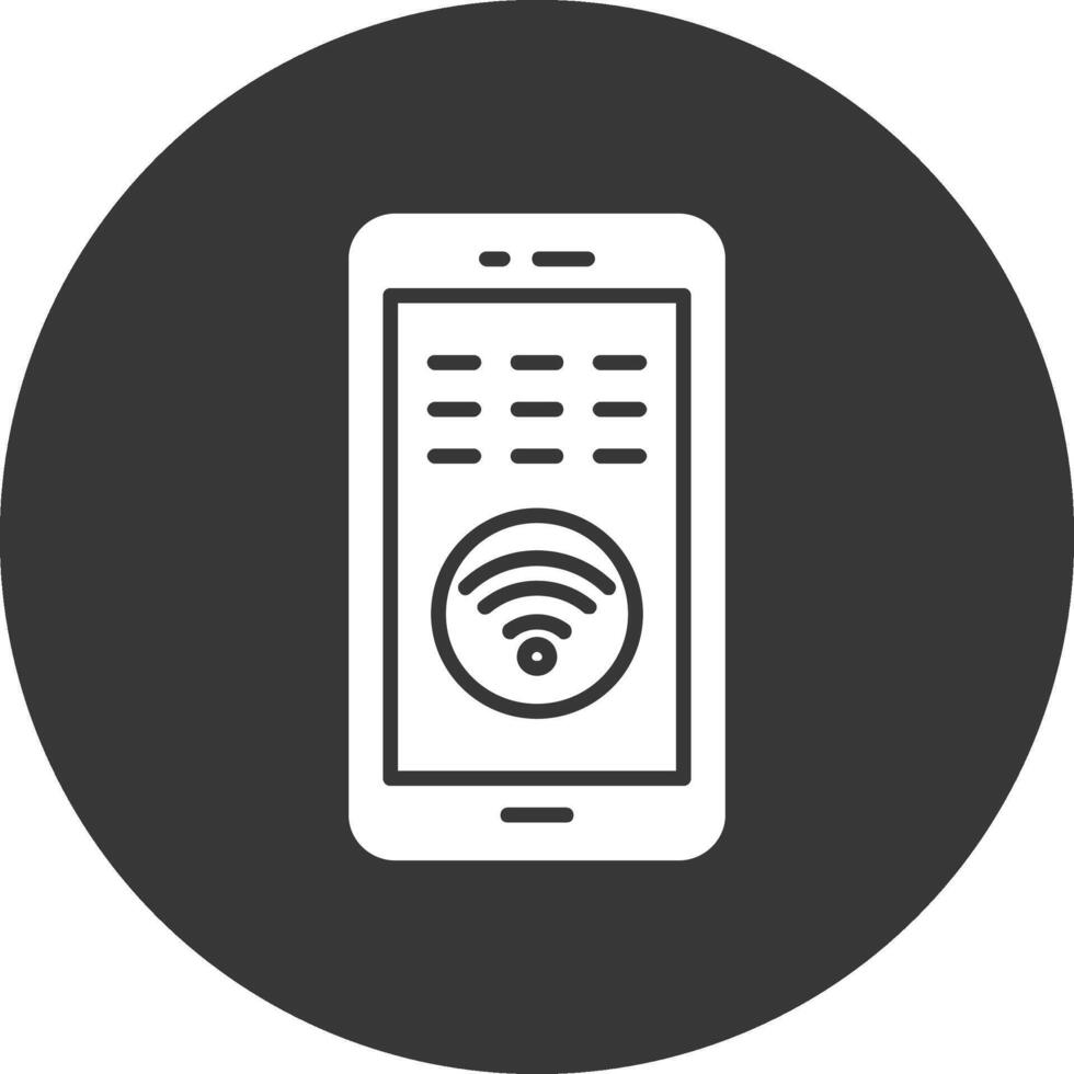 Wifi Glyph Inverted Icon vector