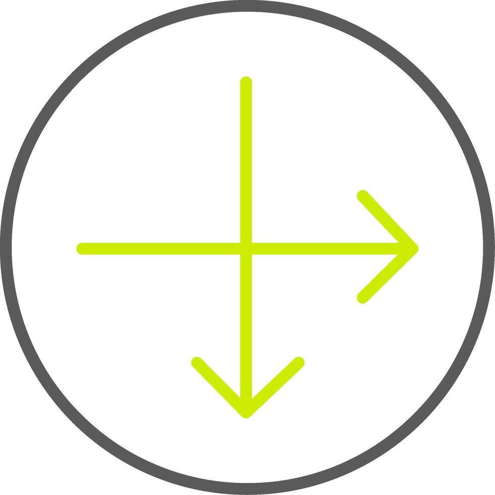 Intersect Line Two Color Icon vector