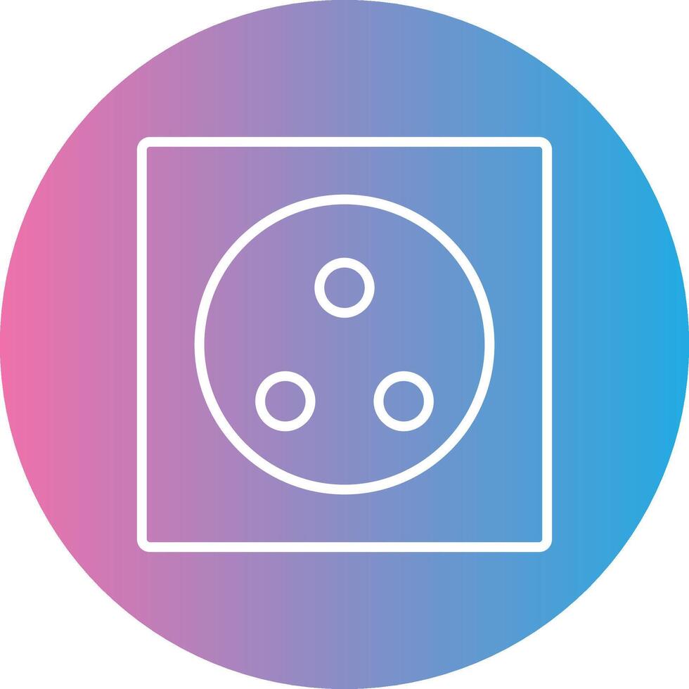 Wall Plug Line Gradient Circle Icon vector