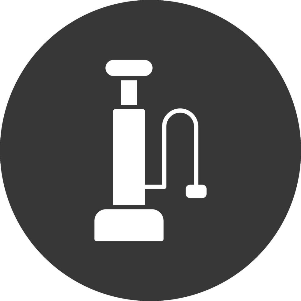 Air Pump Glyph Inverted Icon vector