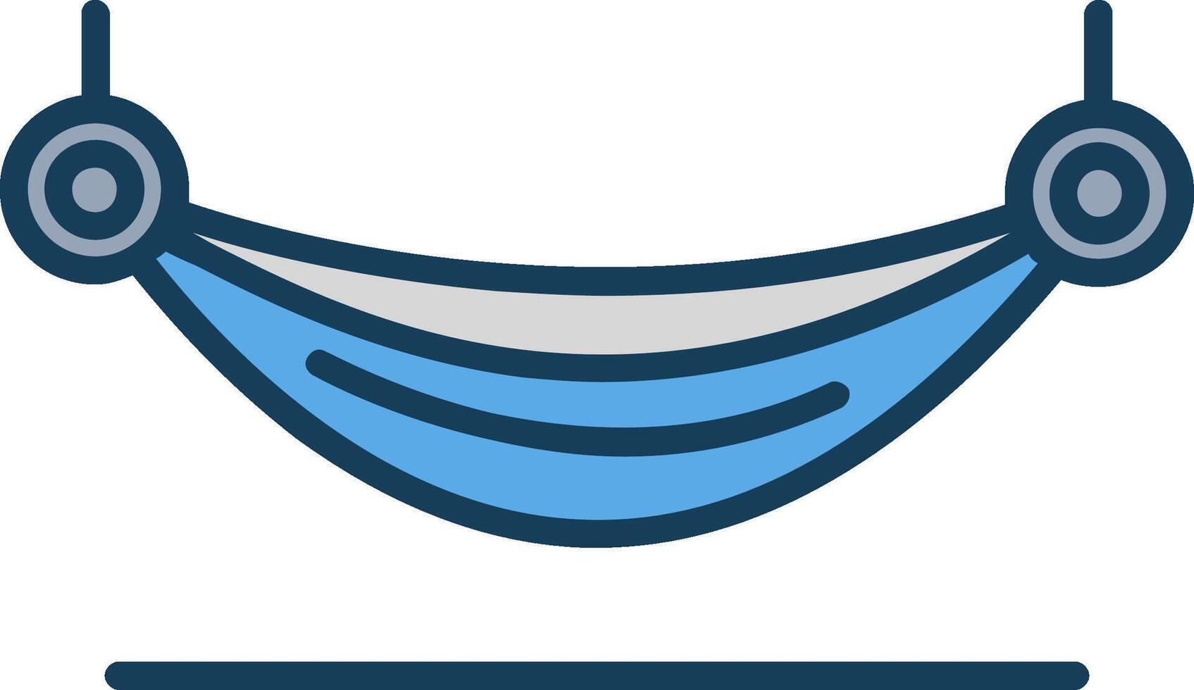 Hammock Line Filled Grey Icon vector