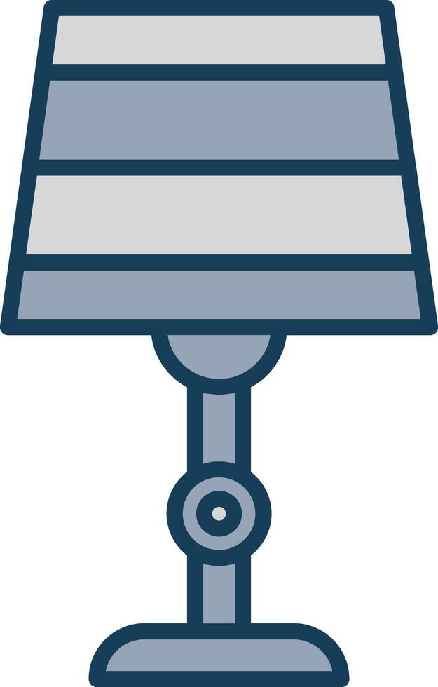 Lamp Line Filled Grey Icon vector