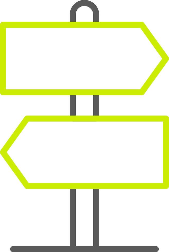 Road Sign Line Two Color Icon vector