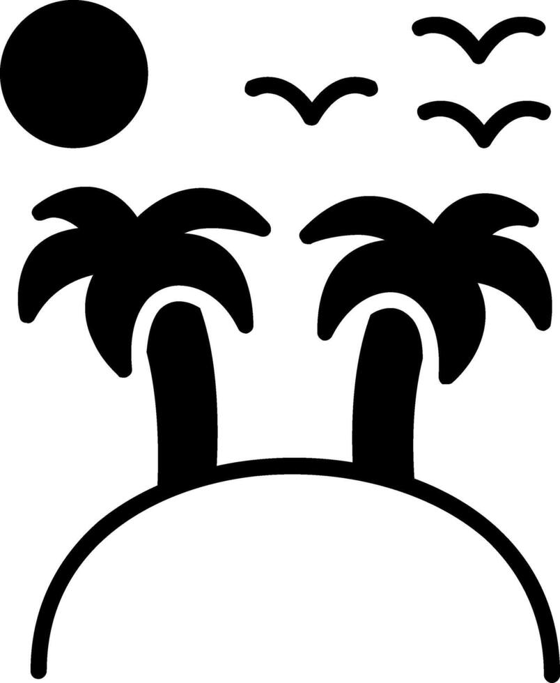 Island Glyph Two Color Icon vector