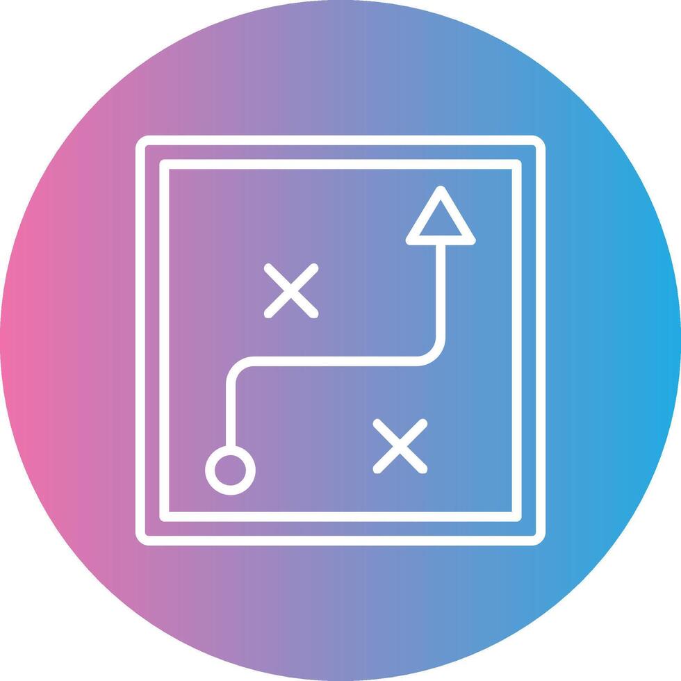 Business Strategy Line Gradient Circle Icon vector