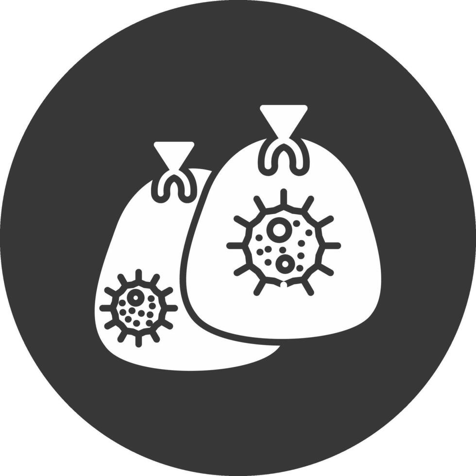 Trash Glyph Inverted Icon vector