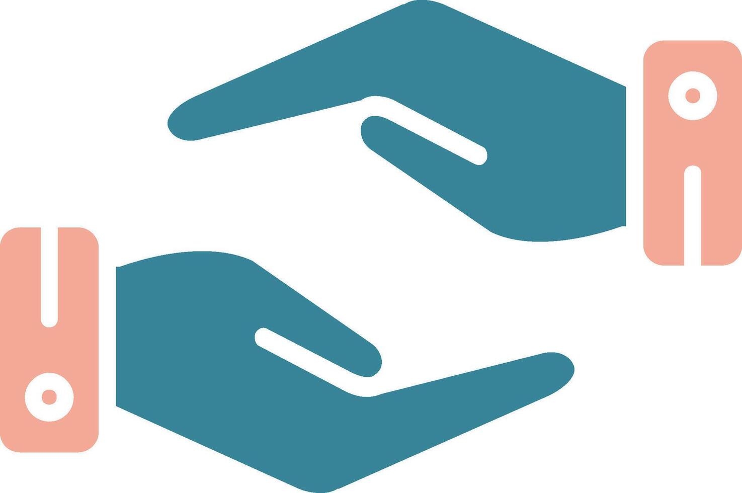 Support Hands Gesture Glyph Two Color Icon vector