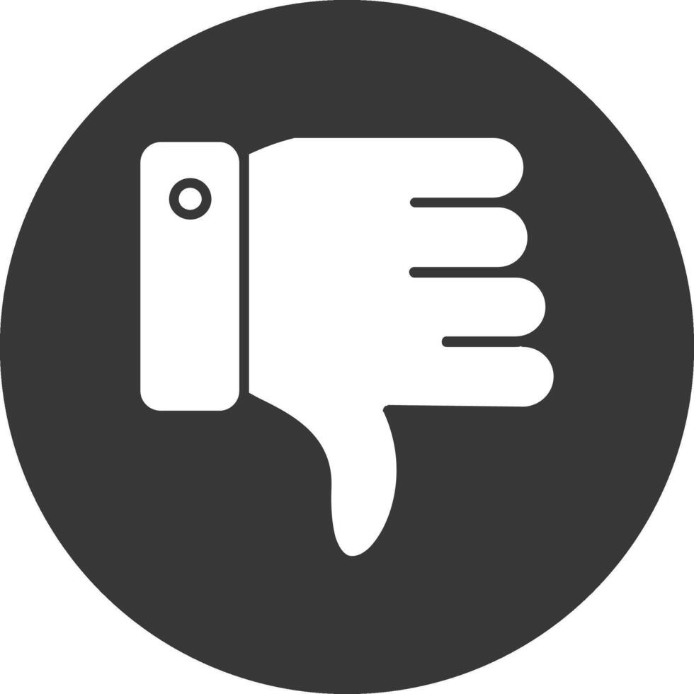 Dislike Glyph Inverted Icon vector