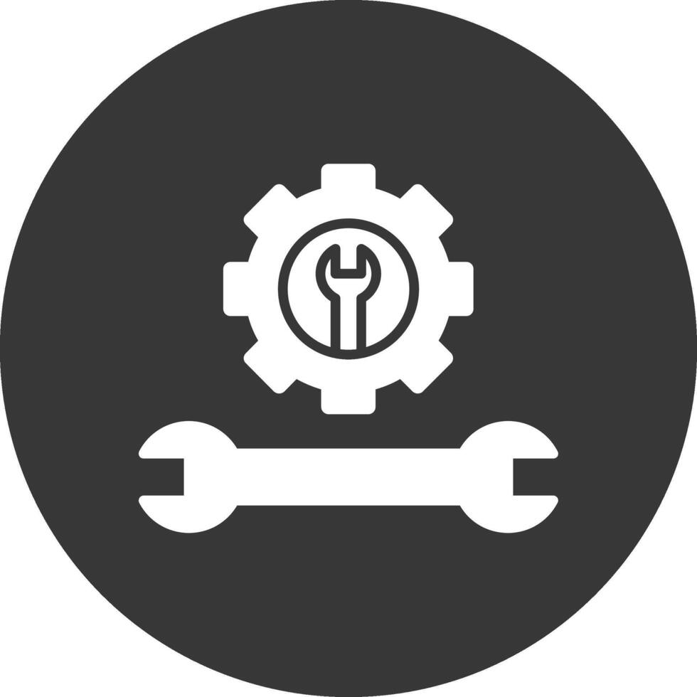 Tools Glyph Inverted Icon vector