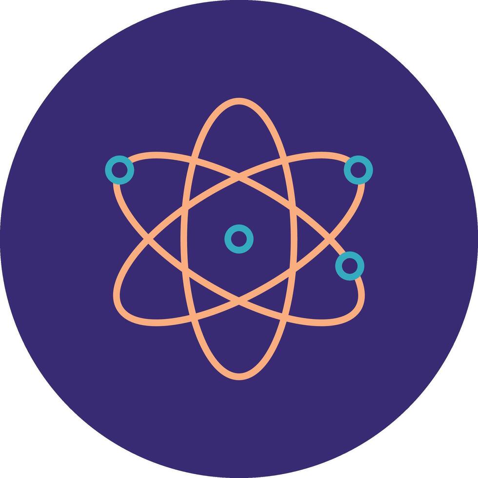 Science Line Two Color Circle Icon vector