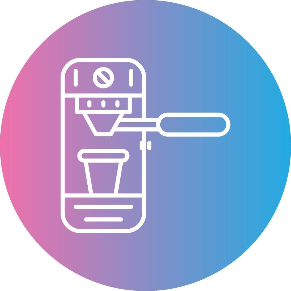 Coffee Machine Line Gradient Circle Icon vector