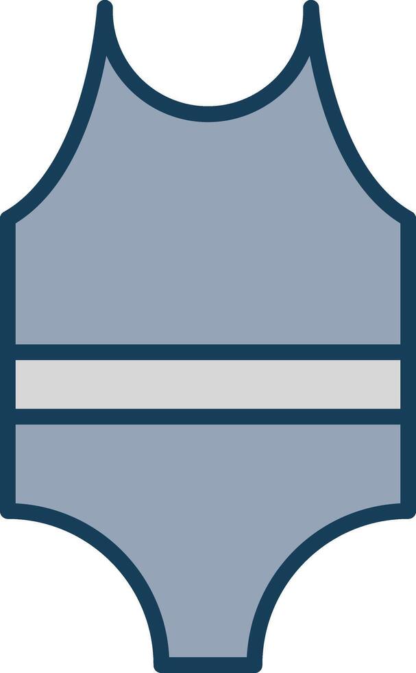 Swimsuit Line Filled Grey Icon vector
