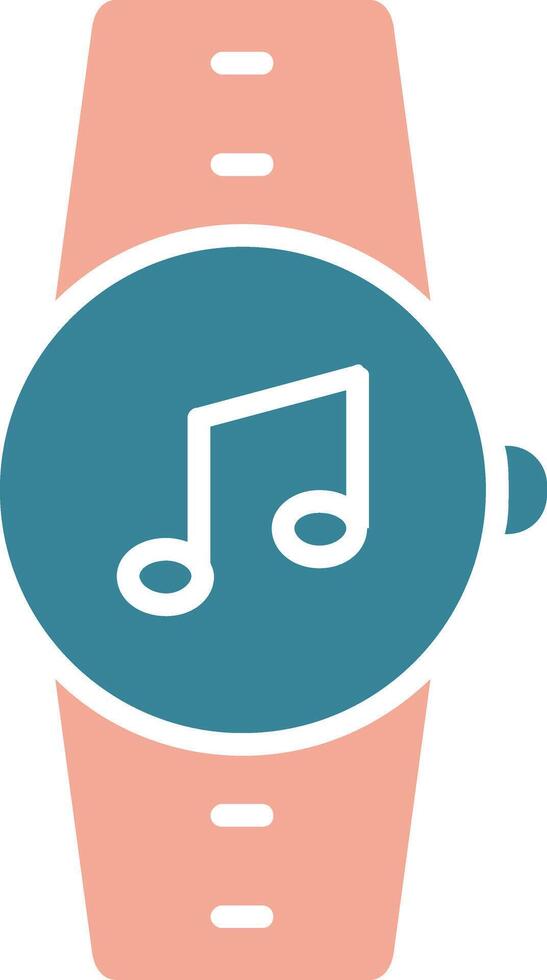 Music Glyph Two Color Icon vector