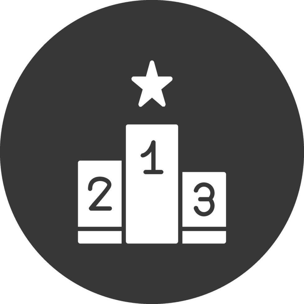 Leaderboard Glyph Inverted Icon vector