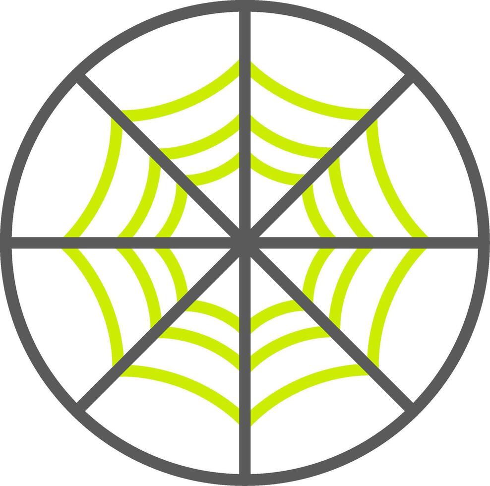Spider Web Line Two Color Icon vector