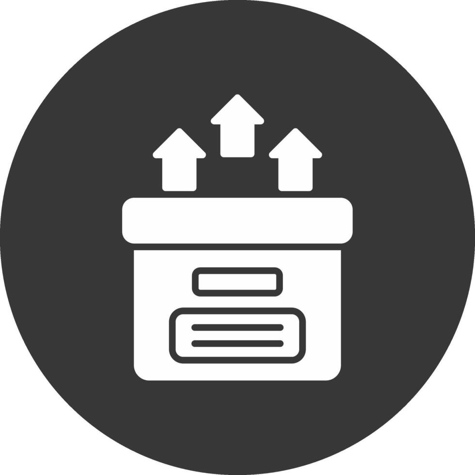 Storage Box Glyph Inverted Icon vector