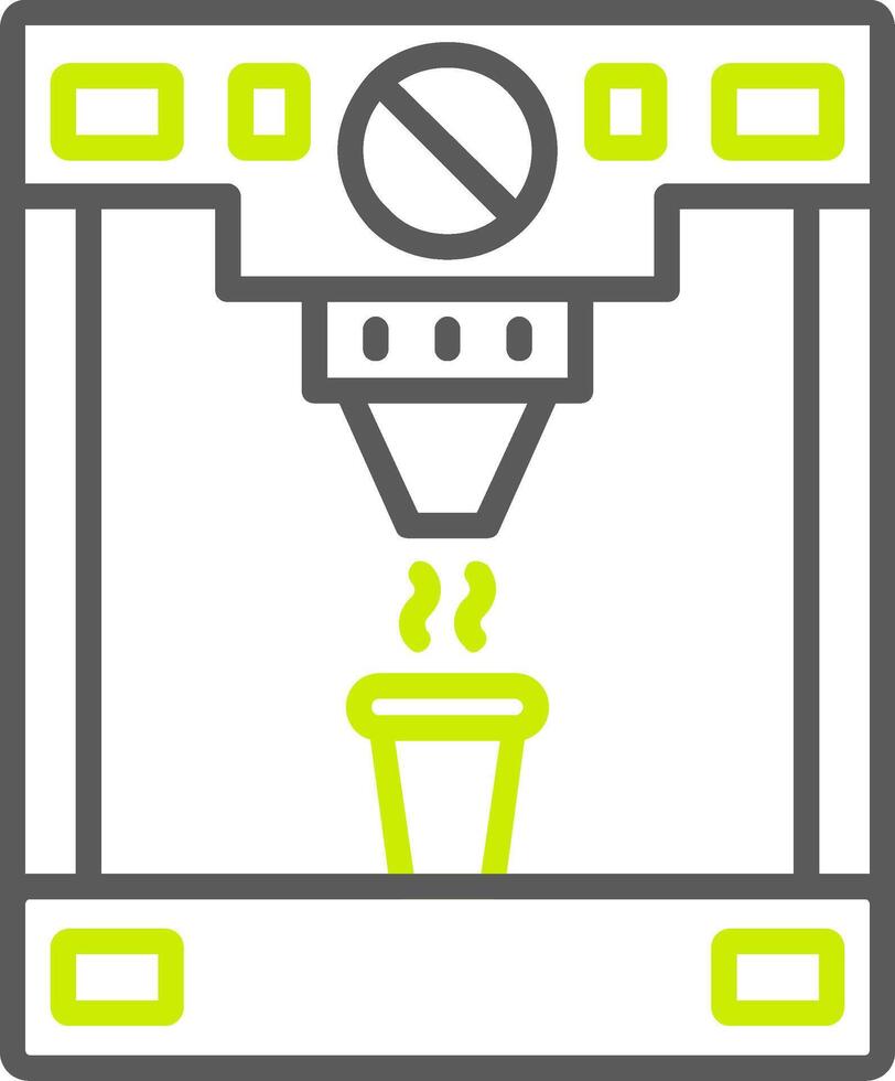 Coffee Machine Line Two Color Icon vector