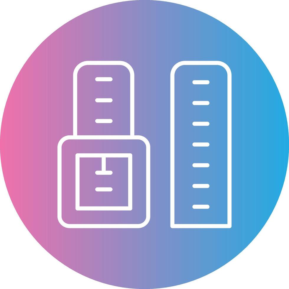 Watch Strap Line Gradient Circle Icon vector