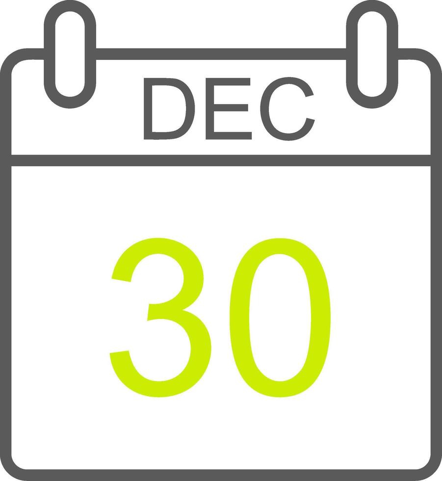 December Line Two Color Icon vector