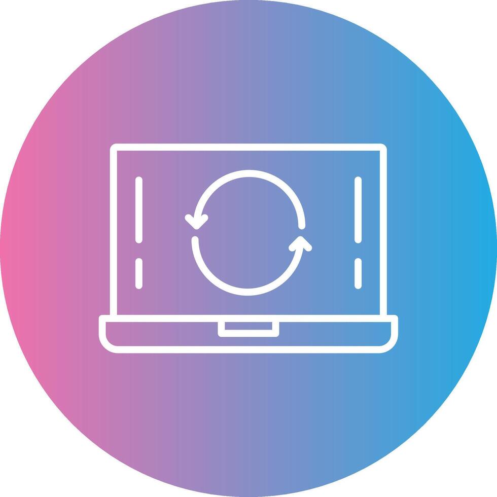 Reload Line Gradient Circle Icon vector