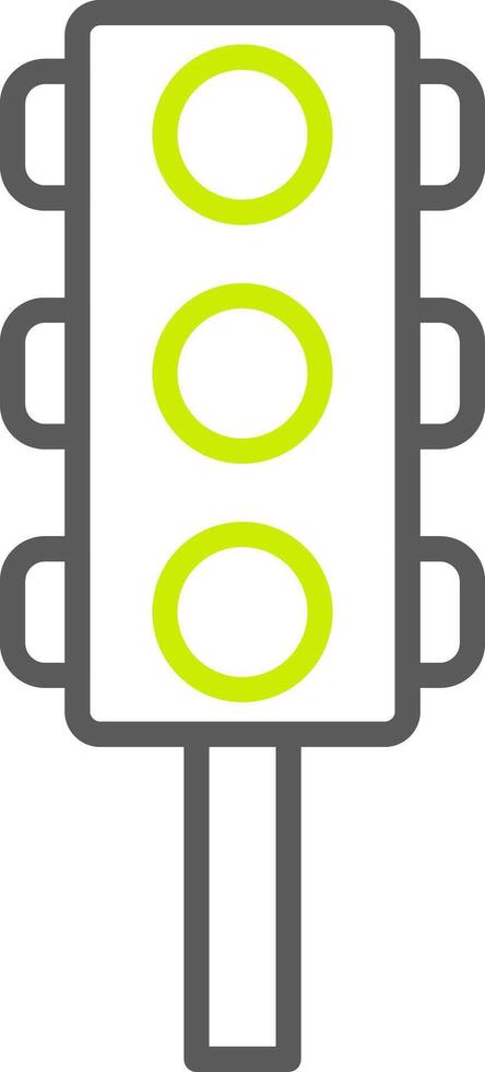 Traffic Lights Line Two Color Icon vector