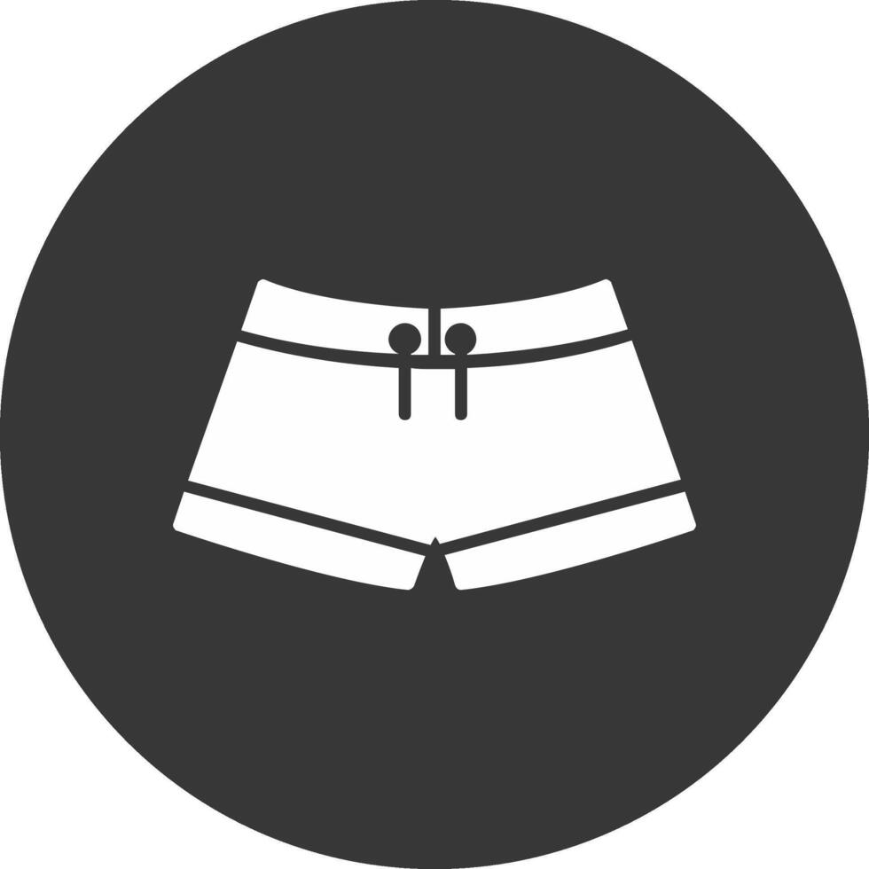 Swimming pants Glyph Inverted Icon vector