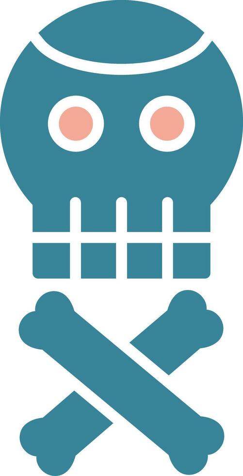 Danger Glyph Two Color Icon vector