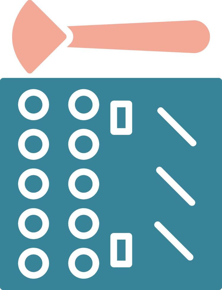 Eye Shadow Glyph Two Color Icon vector