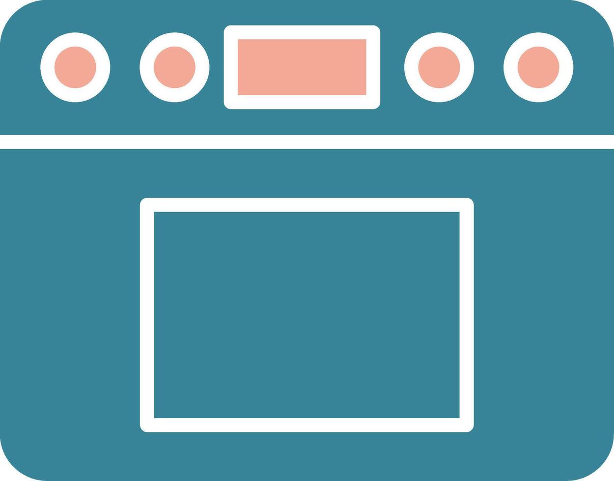 Oven Glyph Two Color Icon vector