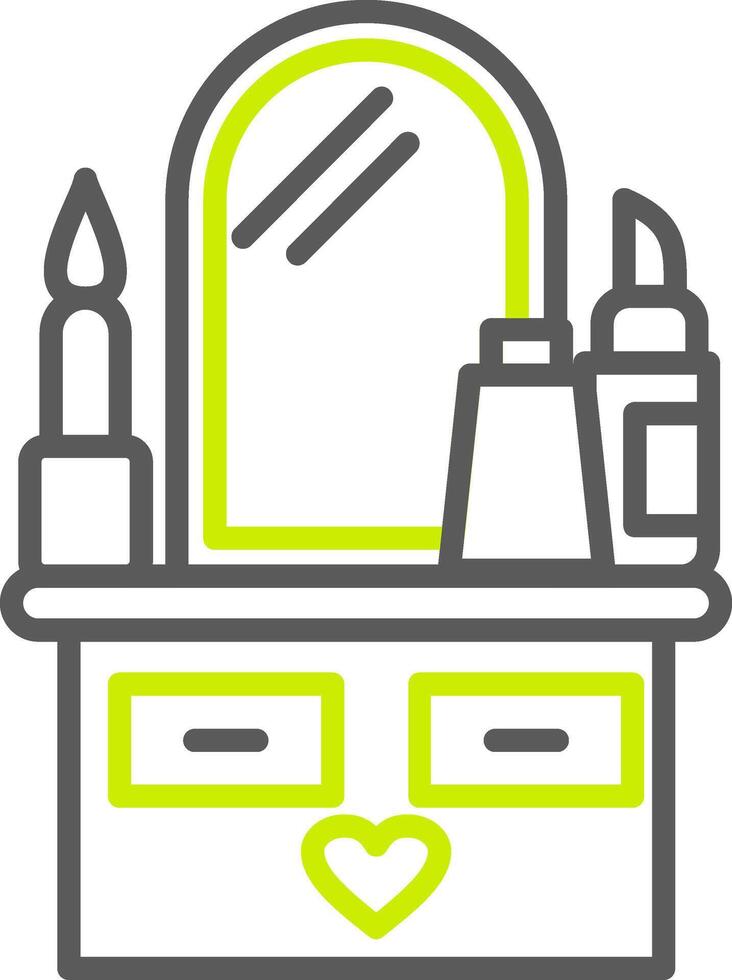 makeup Line Two Color Icon vector