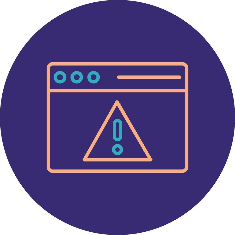 Access Denied Line Two Color Circle Icon vector