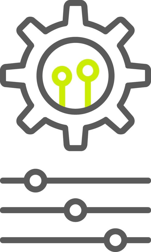Settings Line Two Color Icon vector