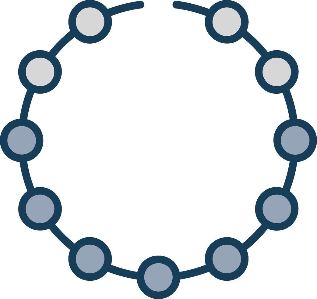 Bracelet Line Filled Grey Icon vector