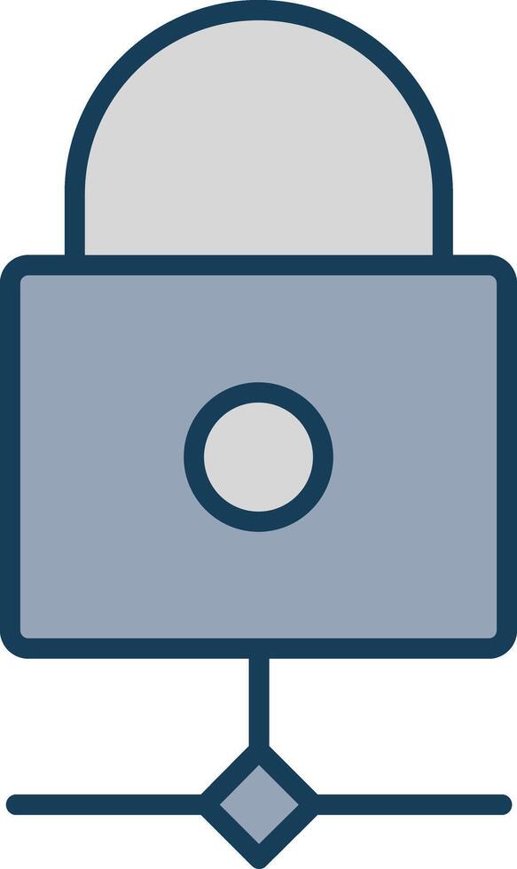 Multikey Security Line Filled Grey Icon vector