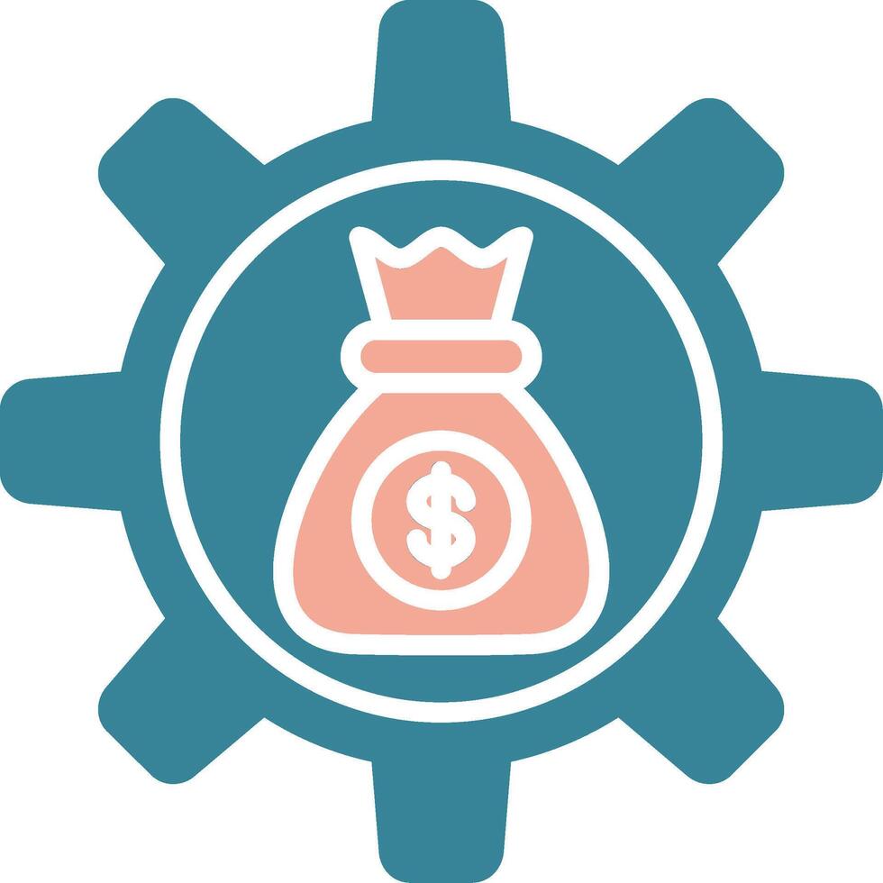 Asset Management Glyph Two Color Icon vector