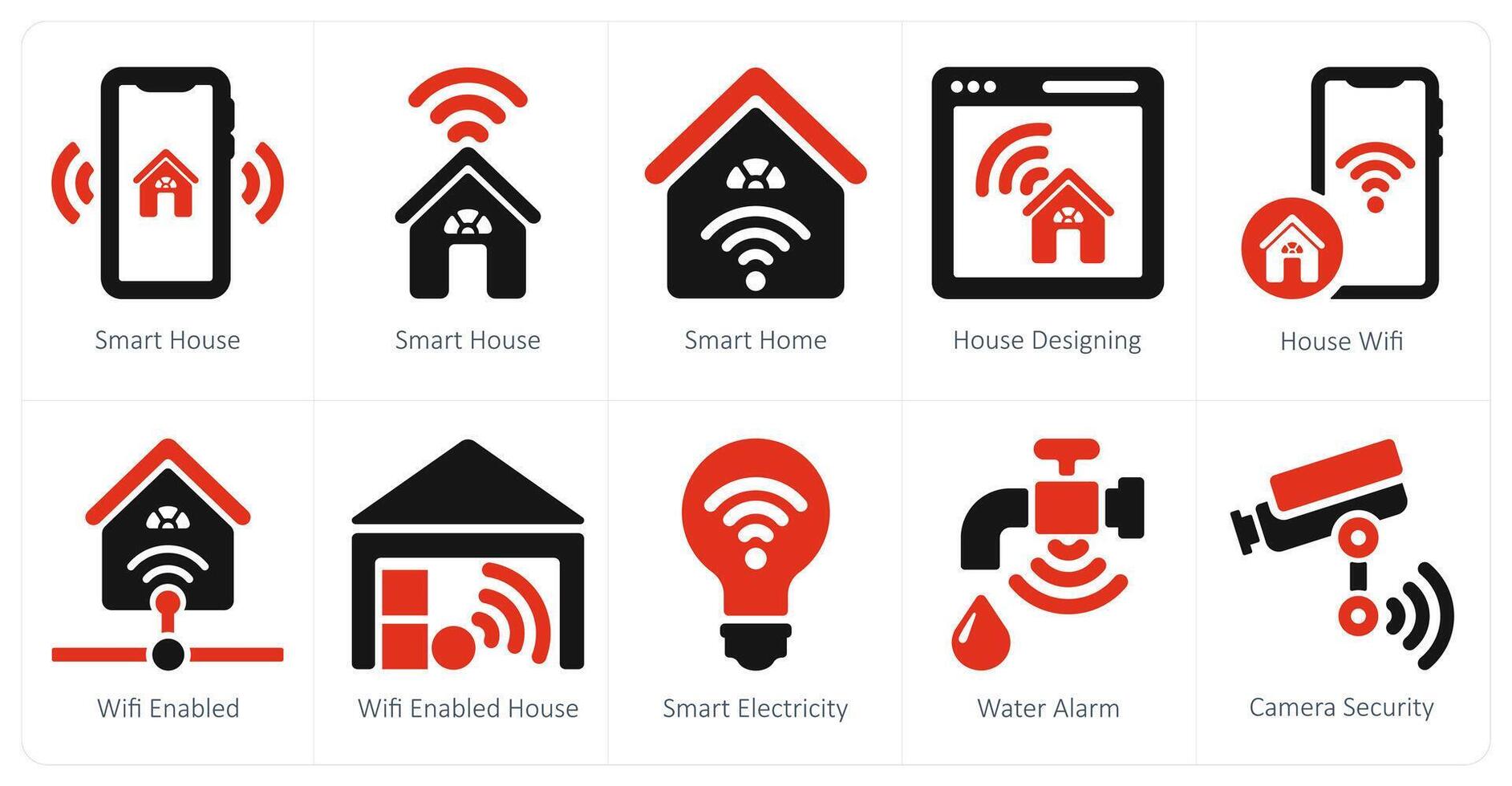 un conjunto de 10 casa inteligente íconos como casa inteligente, inteligente casa, casa diseño vector