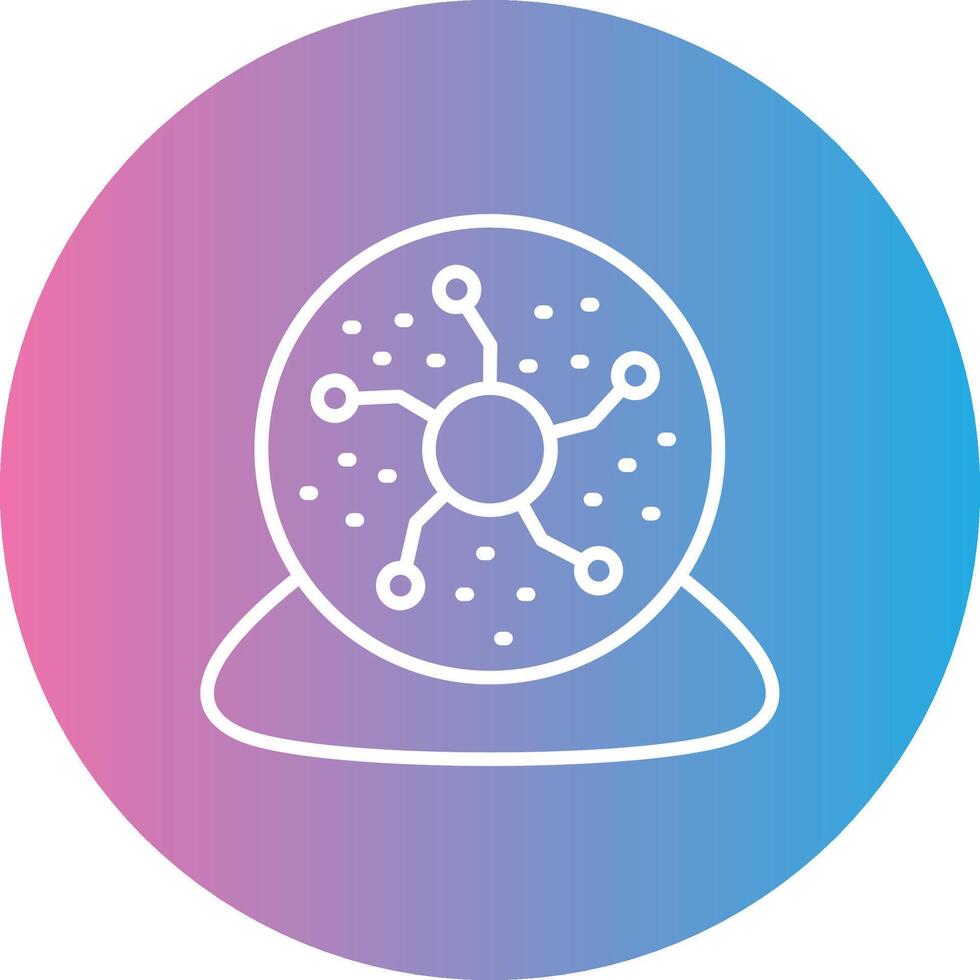 Plasma Ball Line Gradient Circle Icon vector