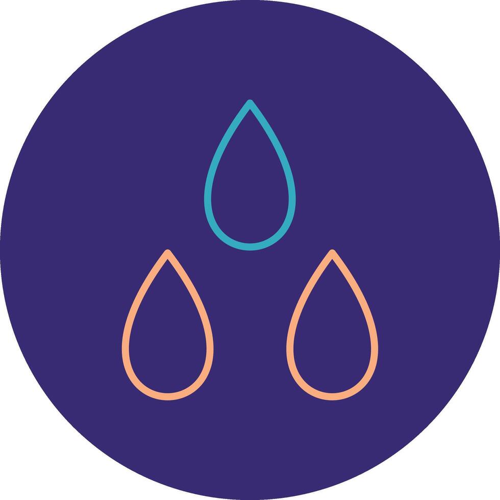 Water Drop Line Two Color Circle Icon vector