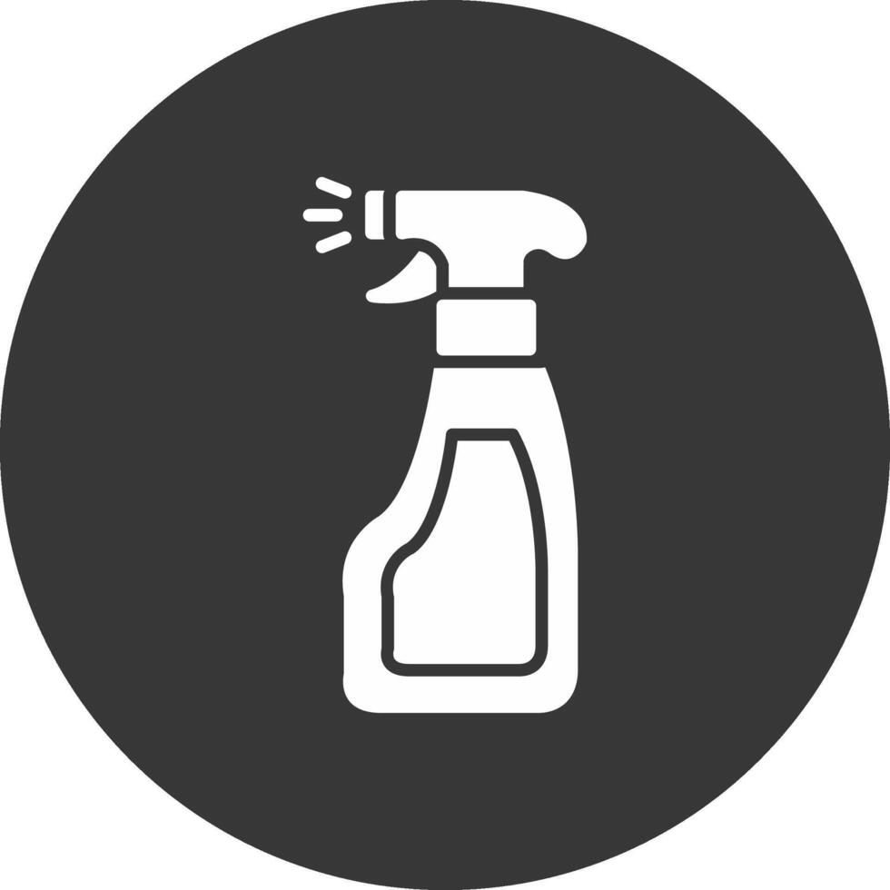 Window Cleaner Glyph Inverted Icon vector