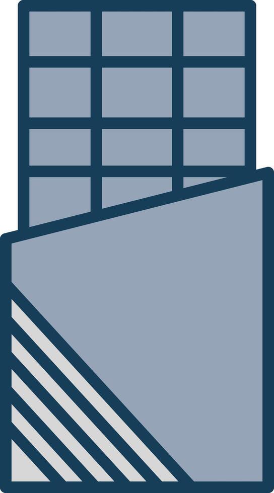 Chocolate Bar Line Filled Grey Icon vector