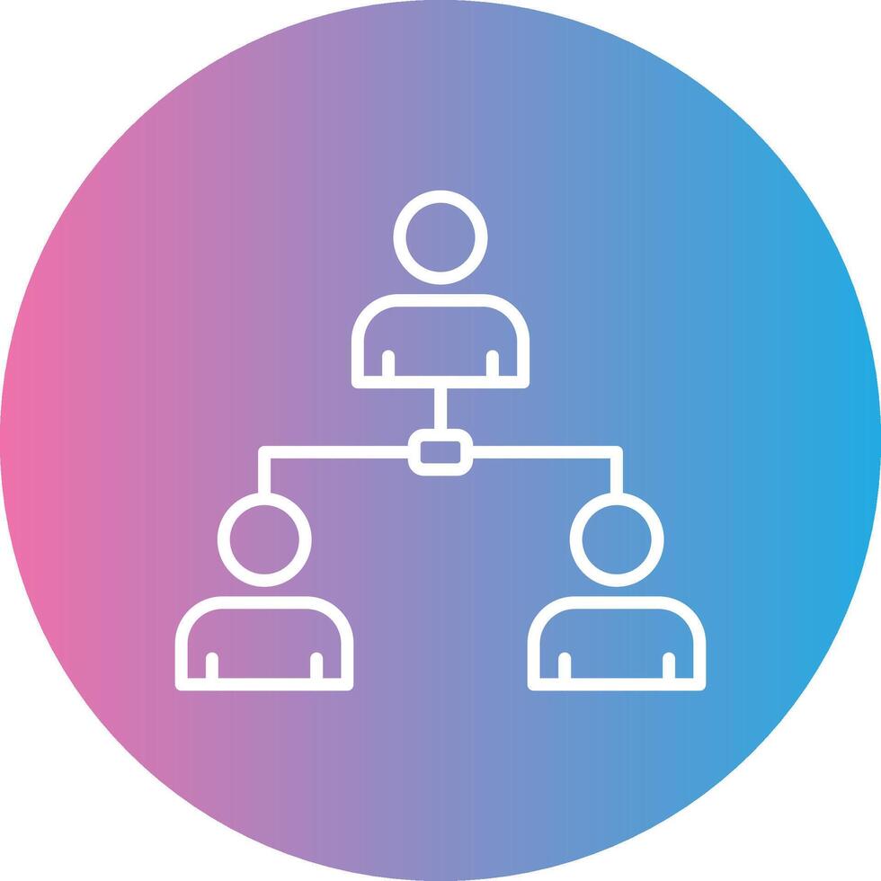 Business Line Gradient Circle Icon vector