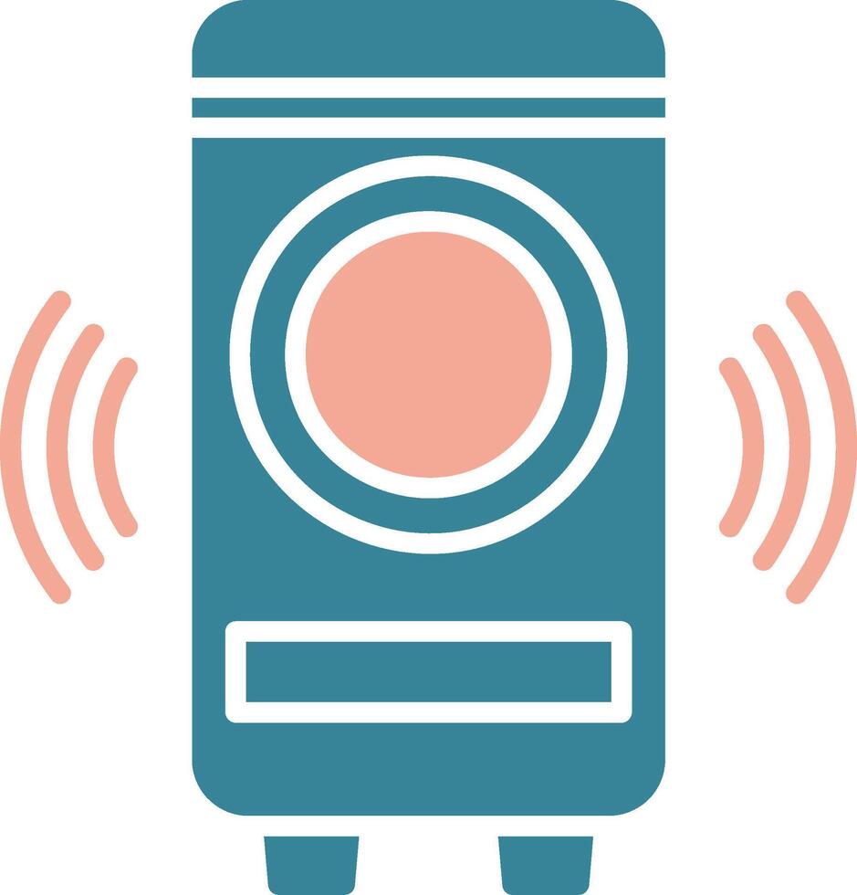 Woofer Glyph Two Color Icon vector