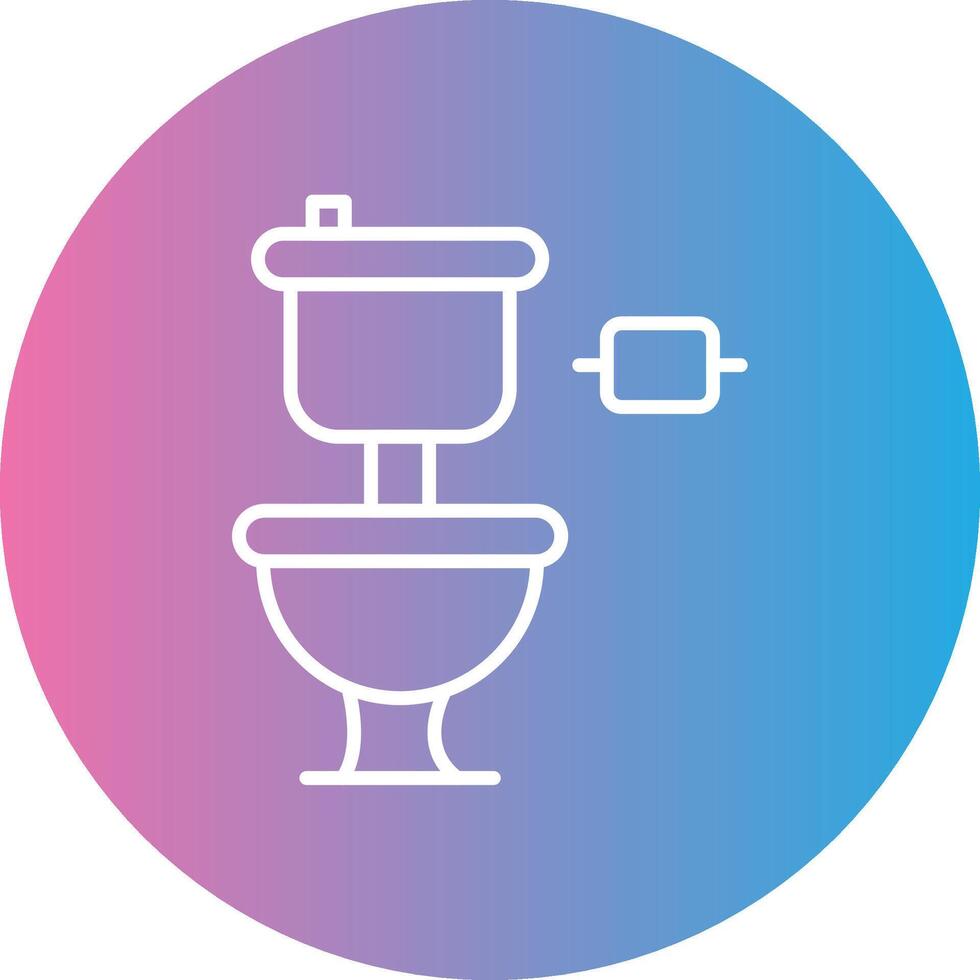 Toilet Line Gradient Circle Icon vector