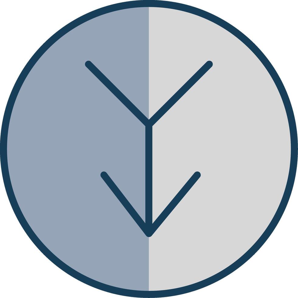 Merge Line Filled Grey Icon vector