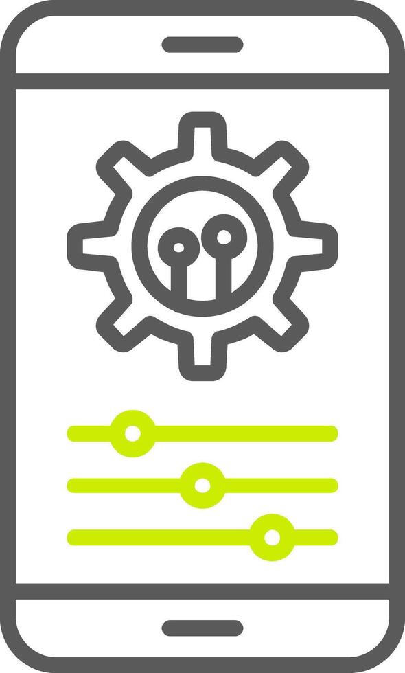 Settings Line Two Color Icon vector
